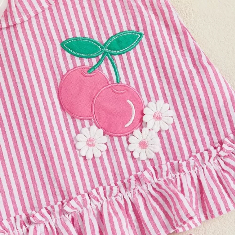 Cherry Baby Girls Tunic & Bloomers Outfit Set